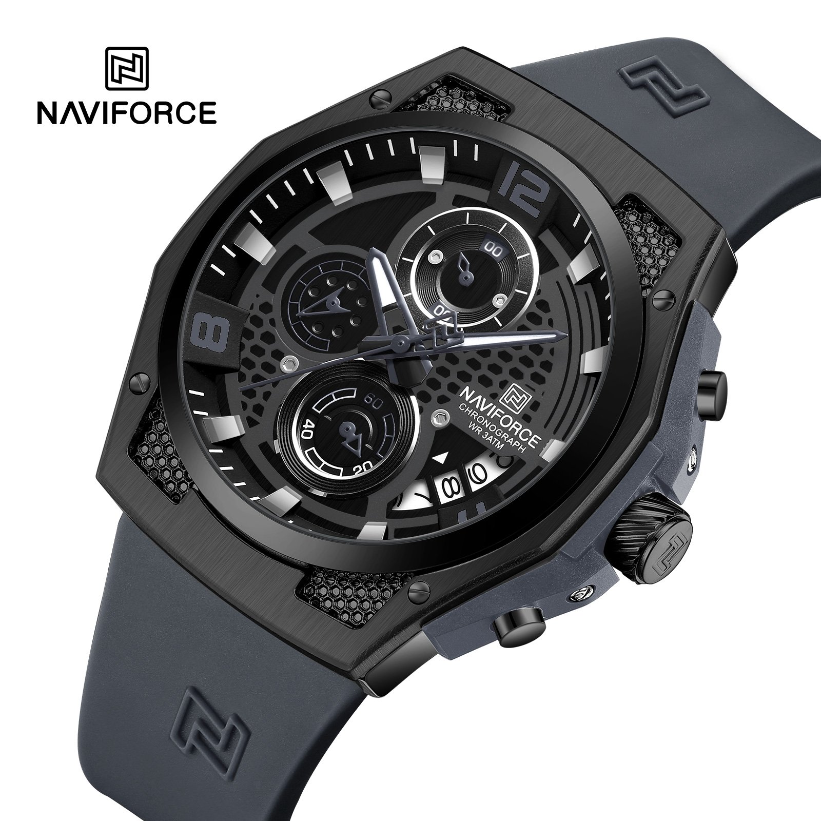 Naviforce alta qualidade de luxo original relógio masculino pulseira