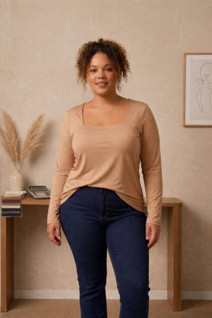 Blusa de poliamida Plus size