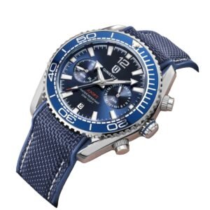 Qingxiya moda cronógrafo relógio de quartzo masculino pulseira de