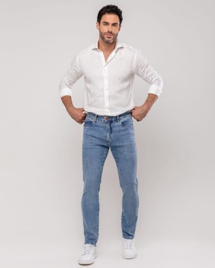 CALÇA CONSCIÊNCIA JEANS SLIM FIT SKY CLARA