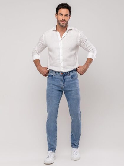 CALÇA CONSCIÊNCIA JEANS SLIM FIT SKY CLARA