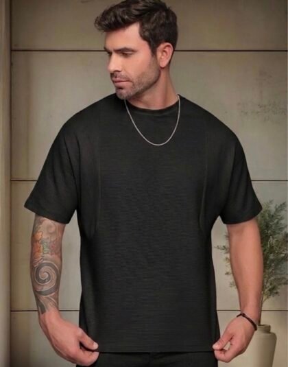 Camiseta over size texturizada streetwear
