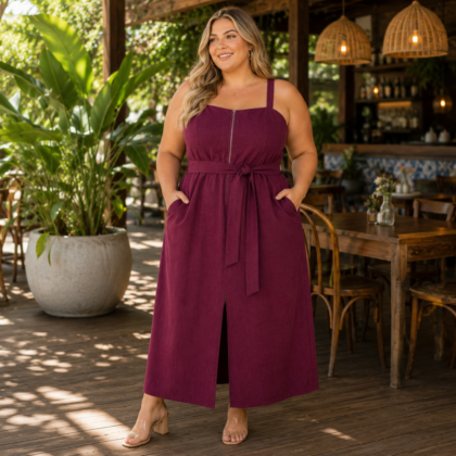 Vestido Longo Plus Size Marrante