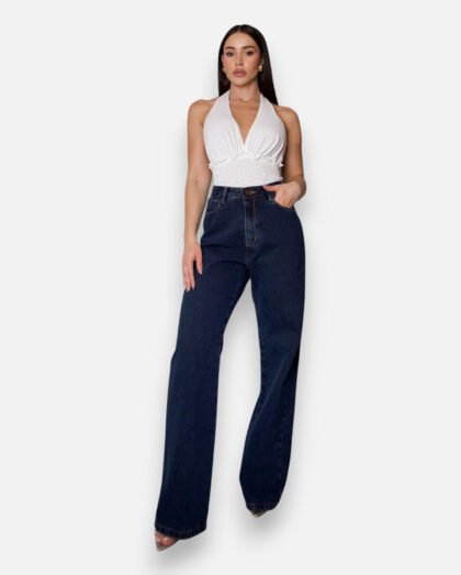 Calça Jeans Consciência Wide Leg Black Blue 29000