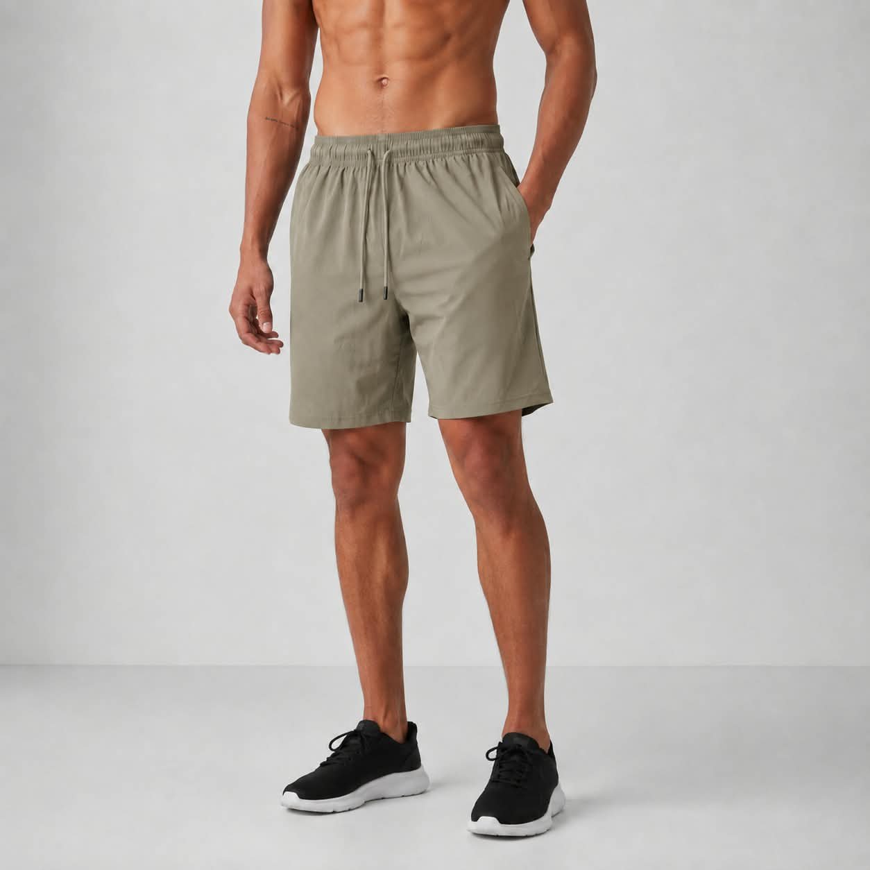 Short Masculino Dryfit Atleta Slim Fit com Zíper Invisível para Esportes Casual - Imagem 2