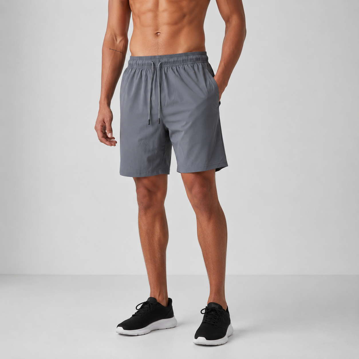 Short Masculino Dryfit Atleta Slim Fit com Zíper Invisível para Esportes Casual - Imagem 8