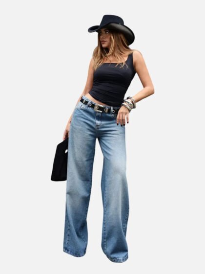 Calça Jeans Consciência Wide Leg Relaxed 29909 Sky Sujinho